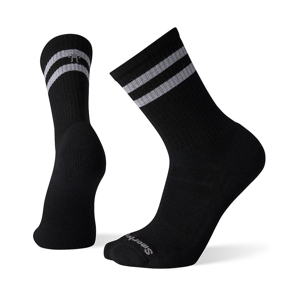 The North Face Socks Mens Australia - The North Face Smartwool Athletic Light Elite Stripe Crew Blac